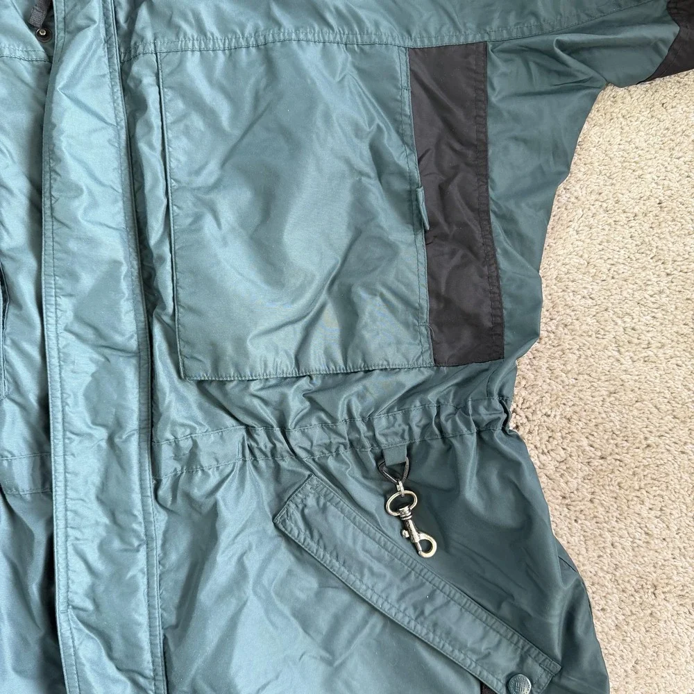 Vintage Columbia West Ridge Jacket Mens XL Green Nylon Parka Lined Outdoor Korea